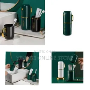Stylish Portable Travel Toothbrush and Toiletry Holder Set -Multicolor