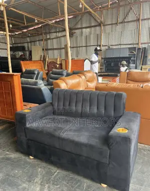 Modern Grey Tufted 2-Seater Sofa 