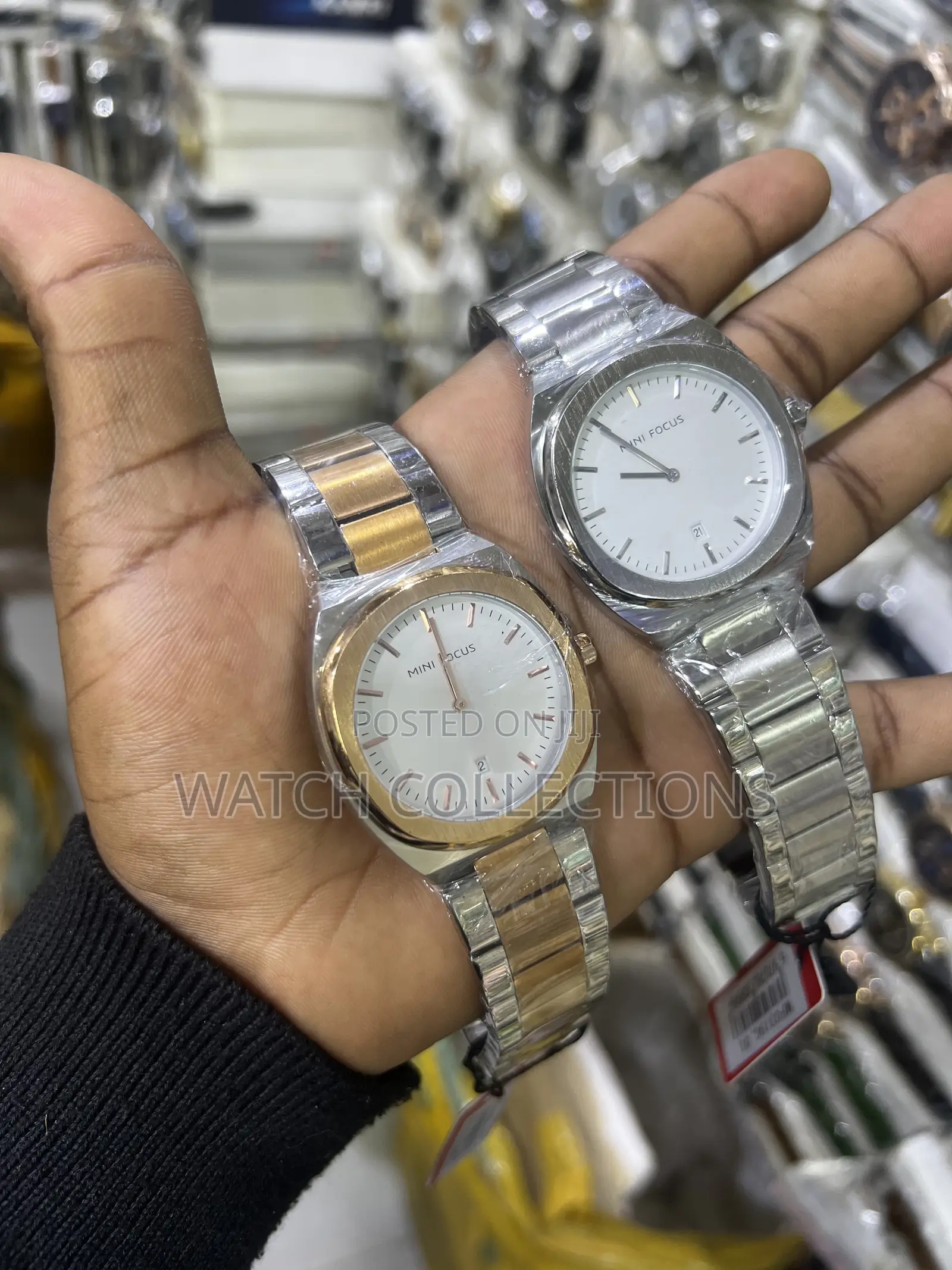 Two-Tone Metallic Strap Watches