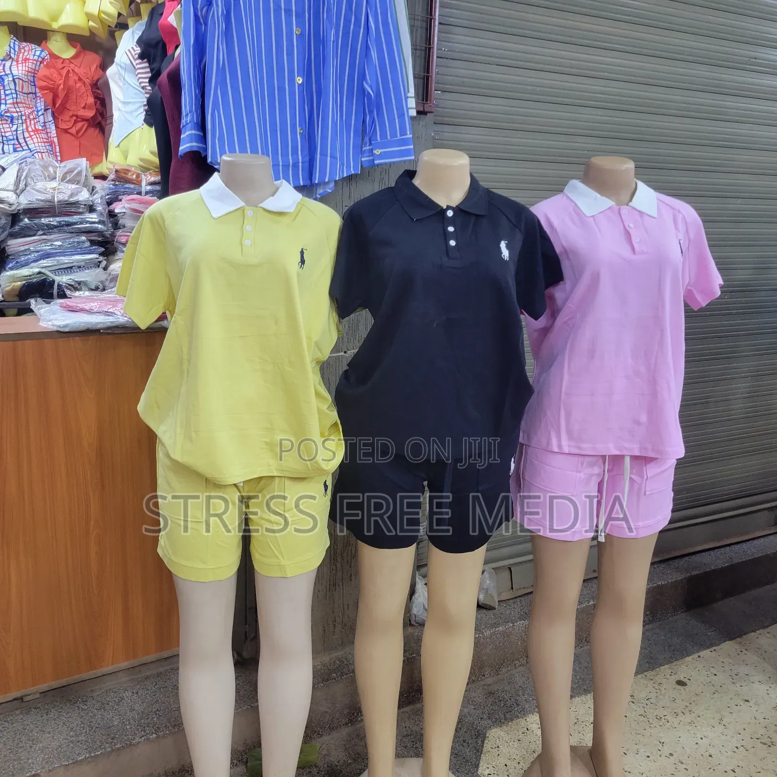 Brand New Women's Polo Top and Shorts Two-Piece Set