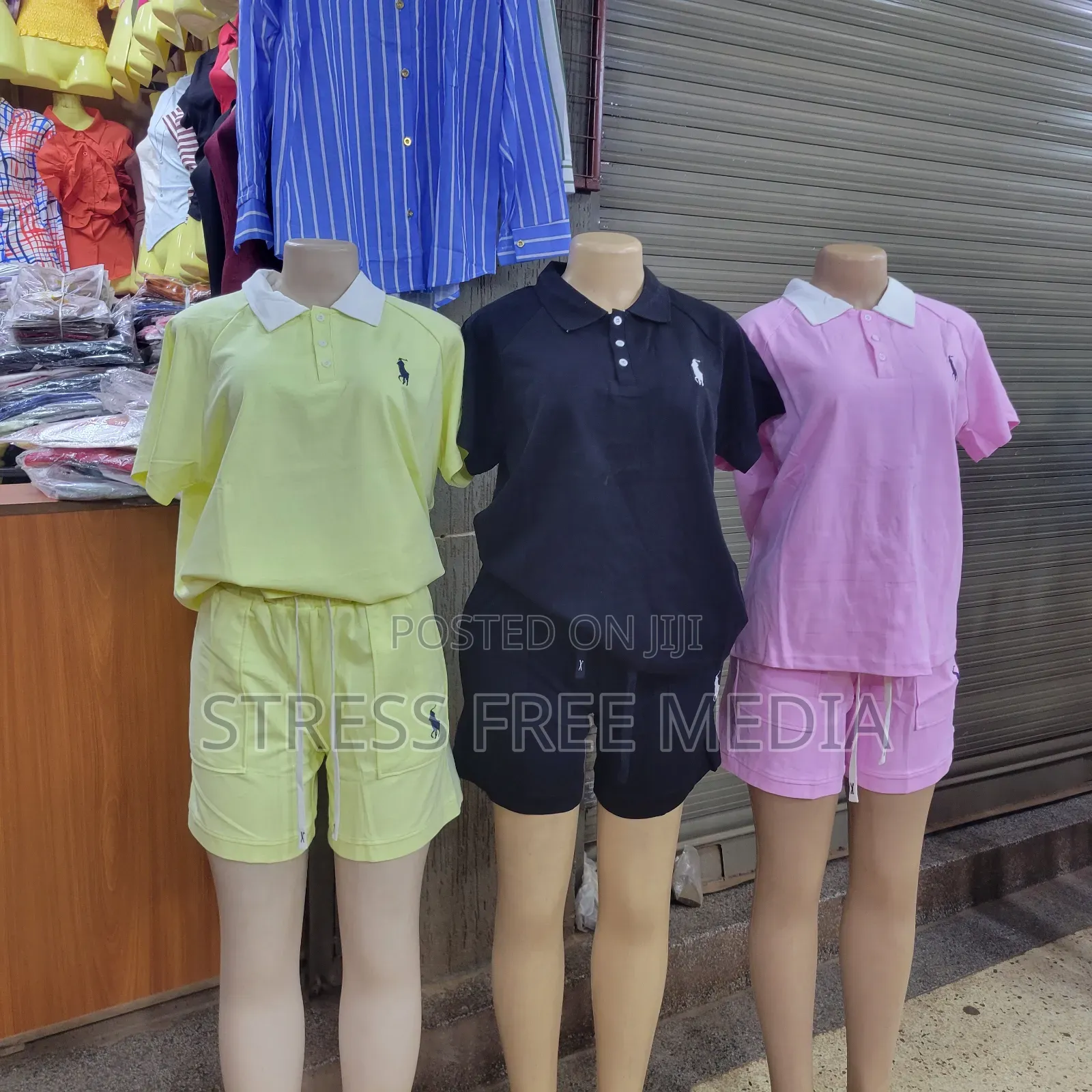 Brand New Women's Polo Top and Shorts Two-Piece Set