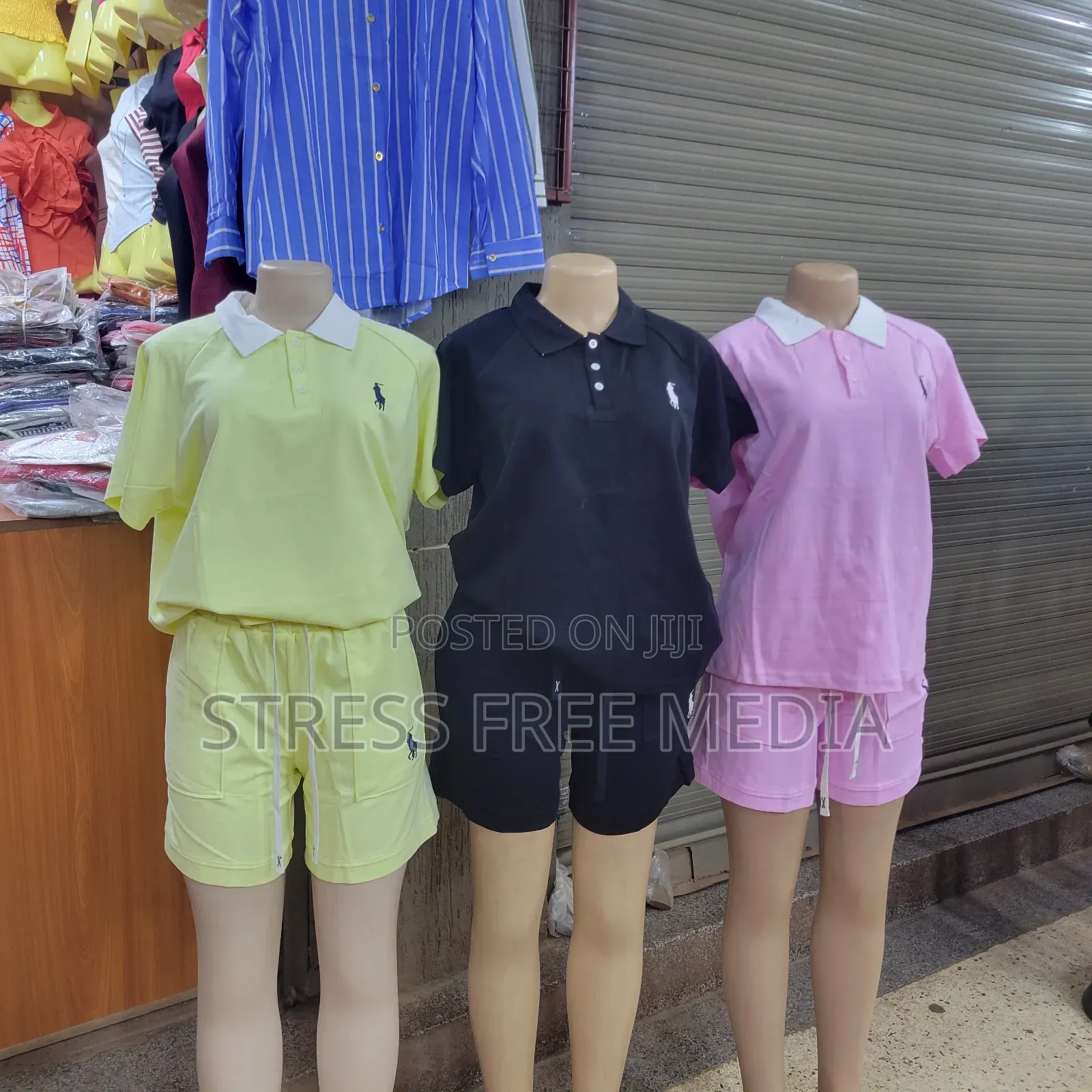 Brand New Women's Polo Top and Shorts Two-Piece Set