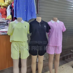 Brand New Women's Polo Top and Shorts Two-Piece Set