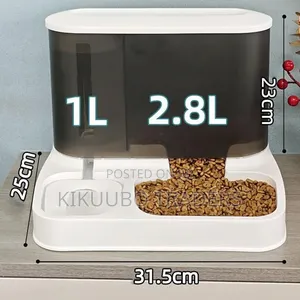 Food Dispenser Water Bowl Portable Pets Feeder