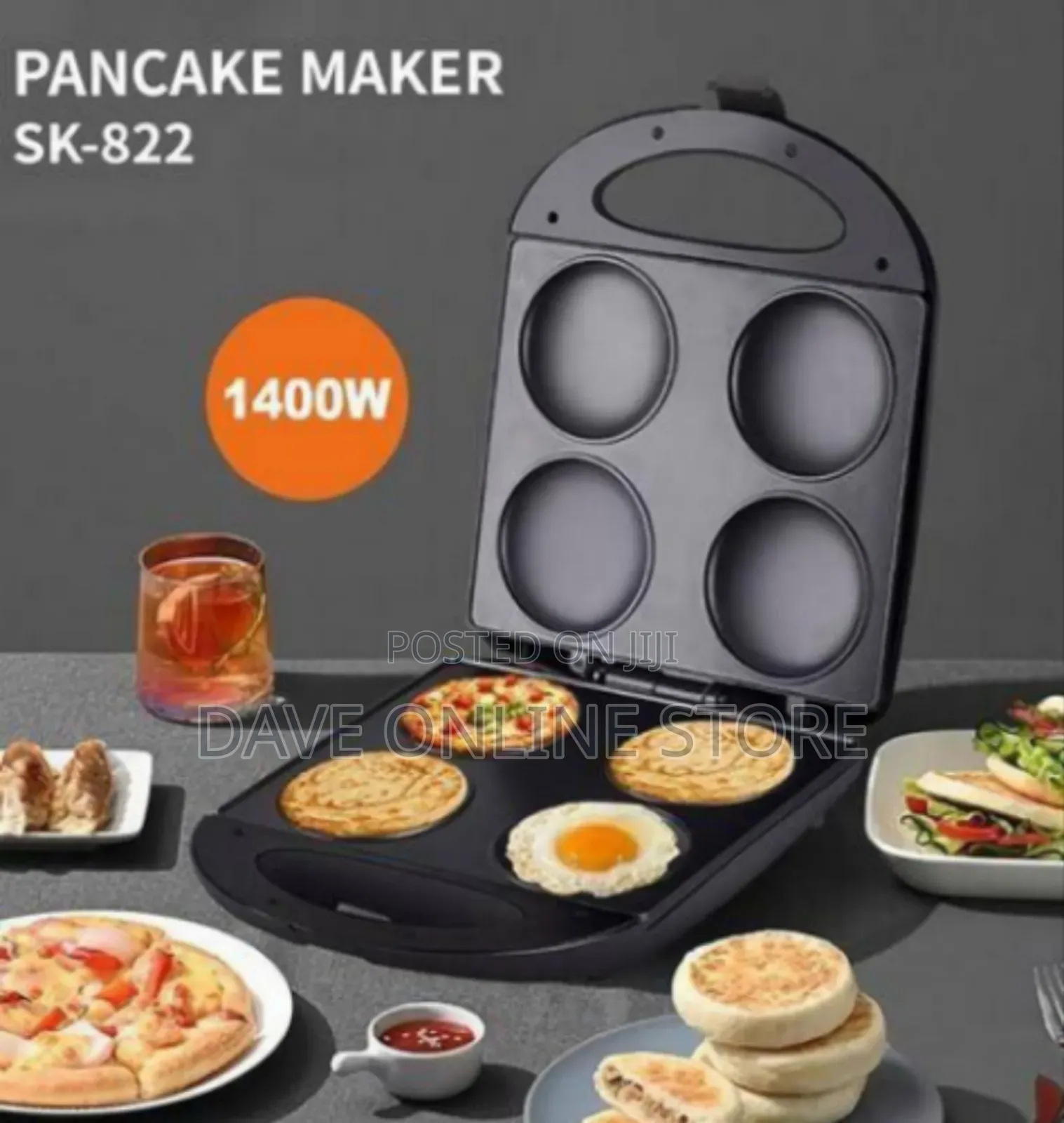 Versatile 4-Hole Electric Pancake and Egg Maker