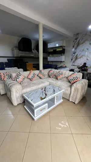 6 Seaters L Sofa /With Golden Rings /Furniture