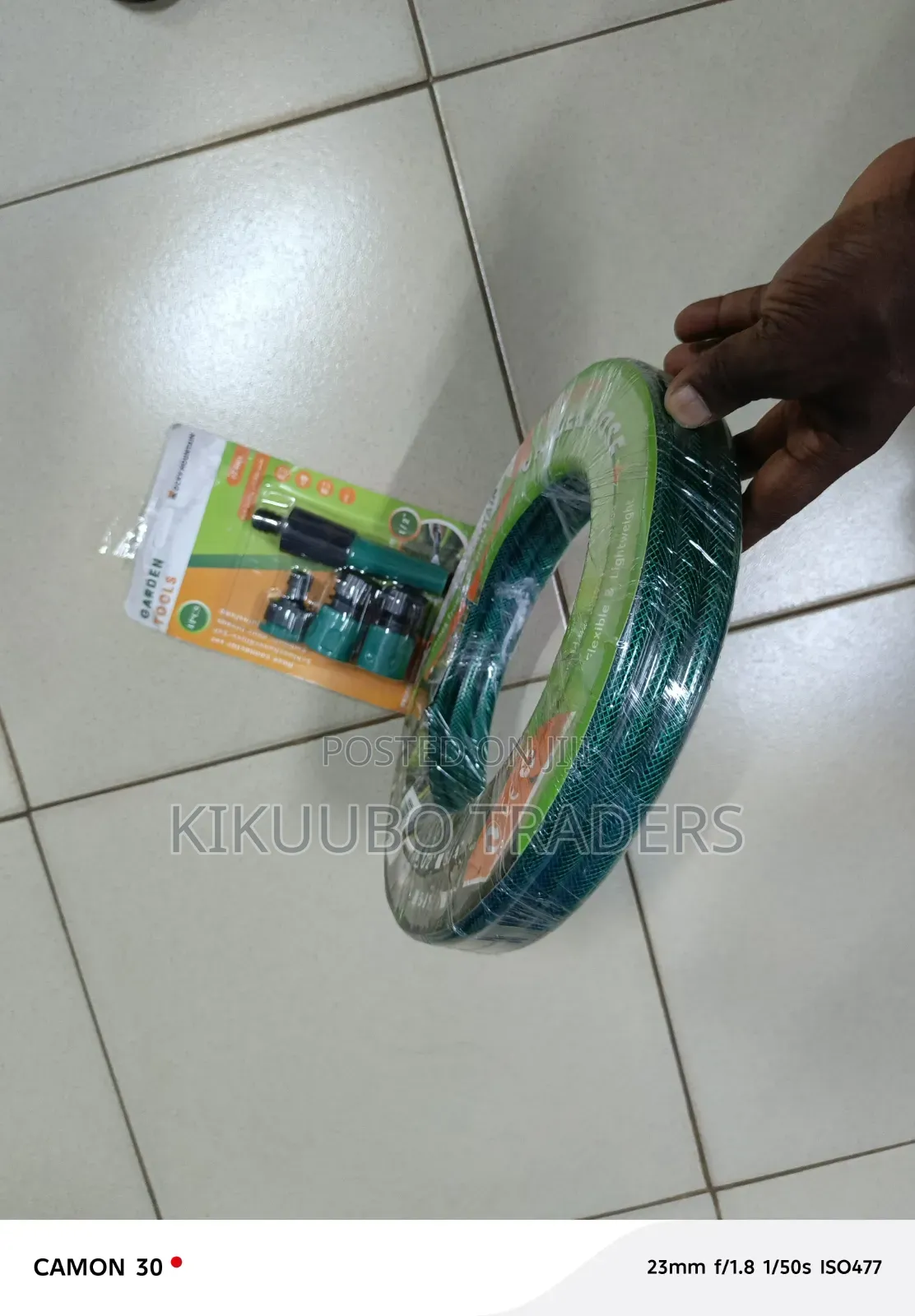 PVC Garden Hose 10m With a 4-Piece Professional Connector Set.