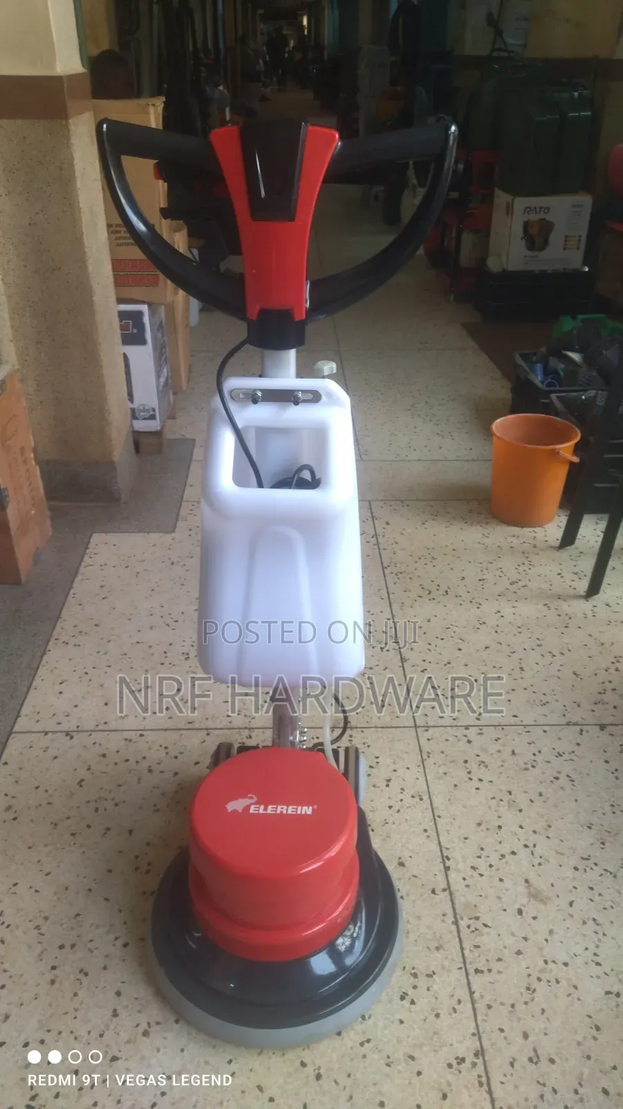 An Electric Circular Floor Scrubber