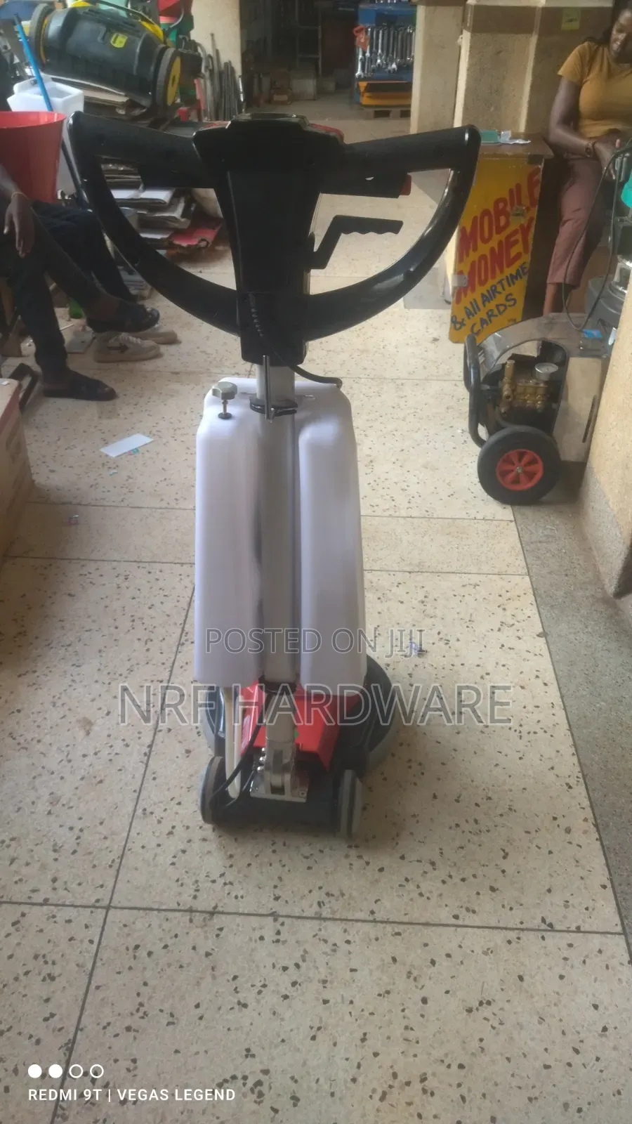 An Electric Circular Floor Scrubber