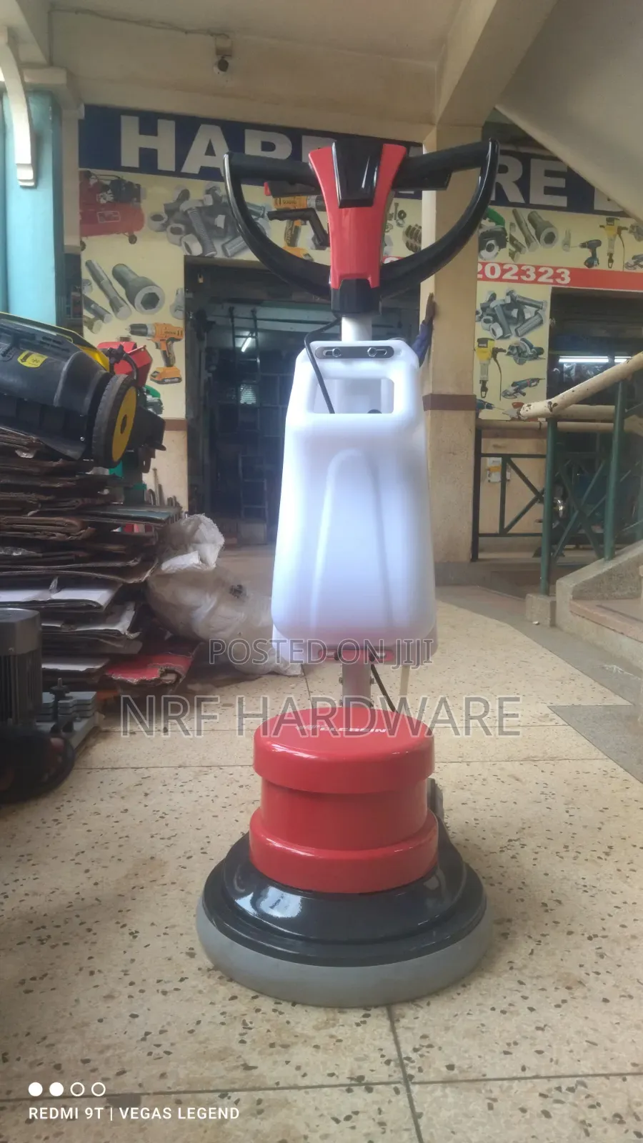 An Electric Circular Floor Scrubber