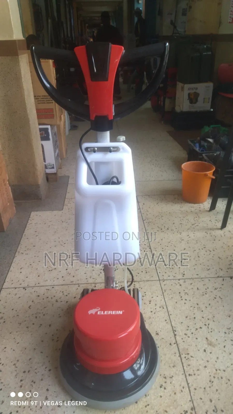 An Electric Circular Floor Scrubber