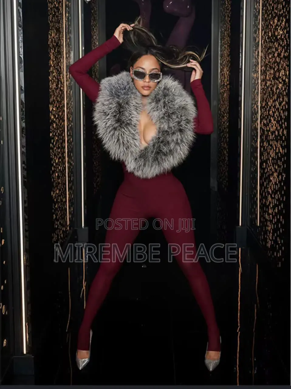 Faux Fur Bodysuit