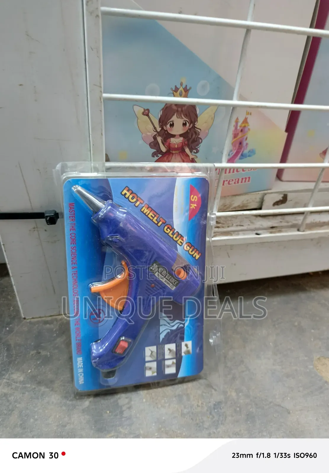 Blue 20-Watt Hot Melt Glue Gun for Crafts and Repairs.