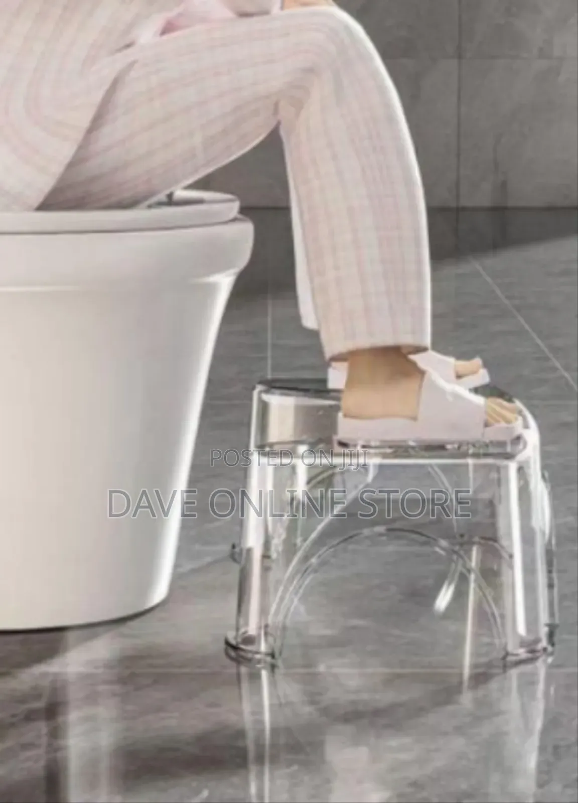 Ergonomic Transparent Toilet Squat Stool