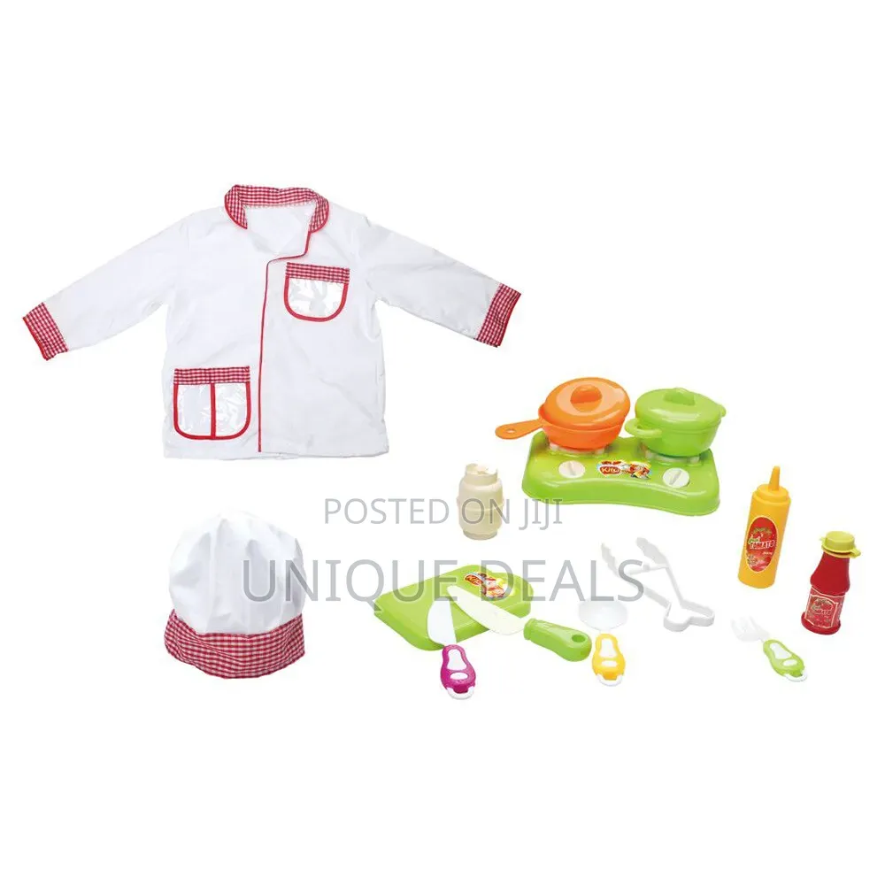 Chef Costume for Kids, Cook Role Play Dress -Up Set