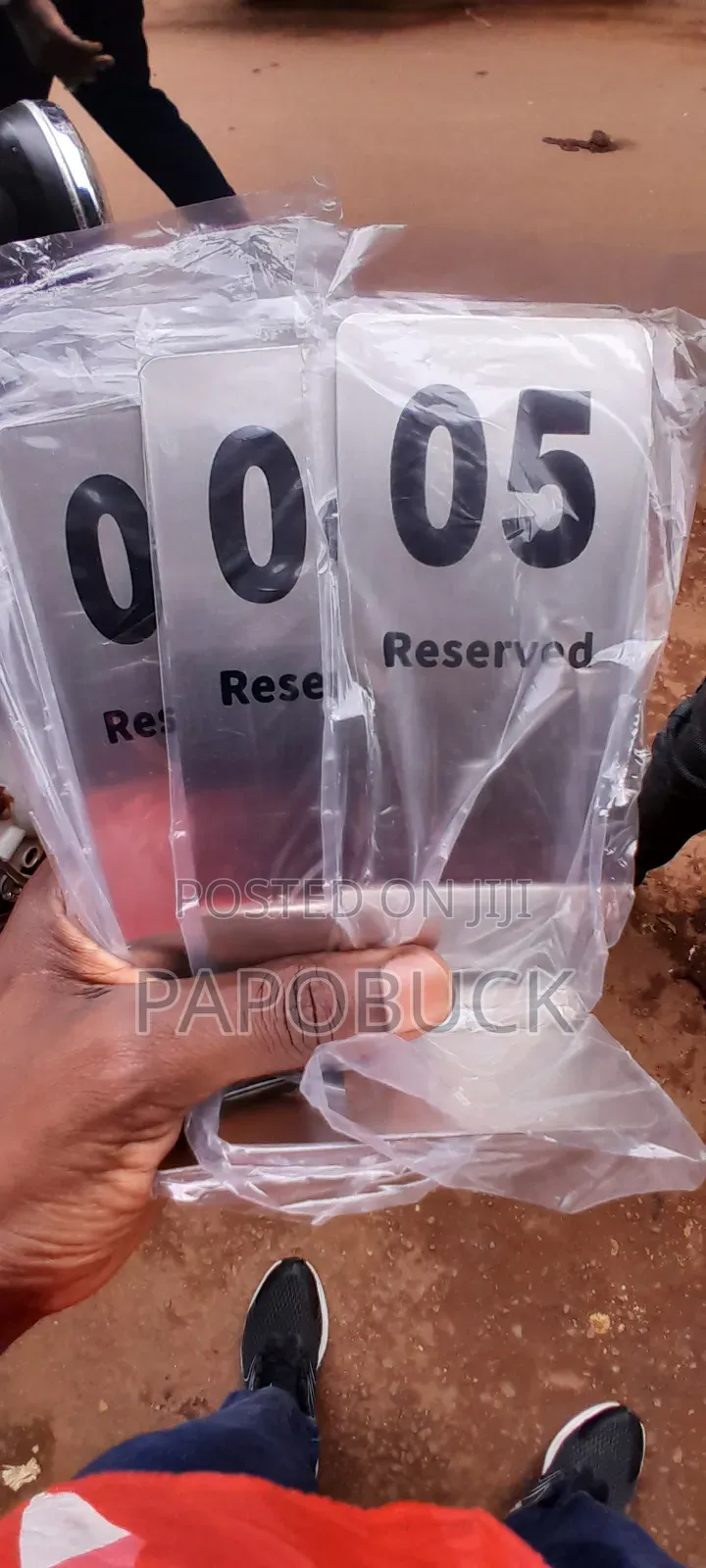 "Reserved" Restaurant Stainless Steel Table Numbers