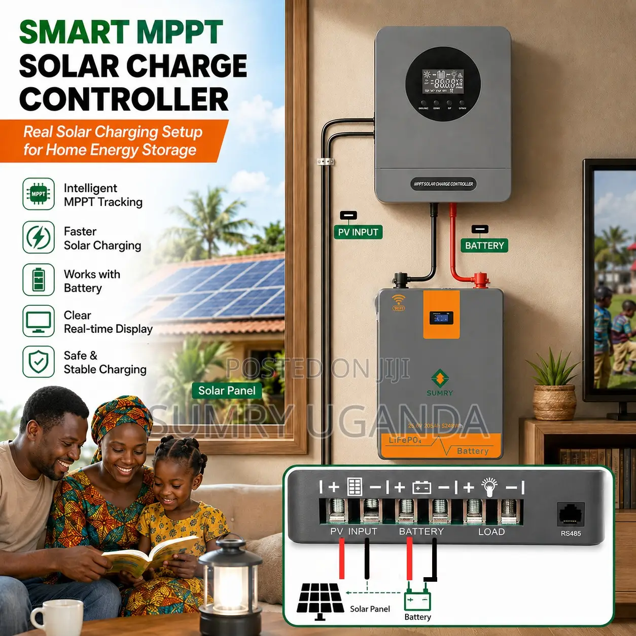 MPPT Solar Charge Controller 40/60/100a – 12/24/48v Auto | Regulator