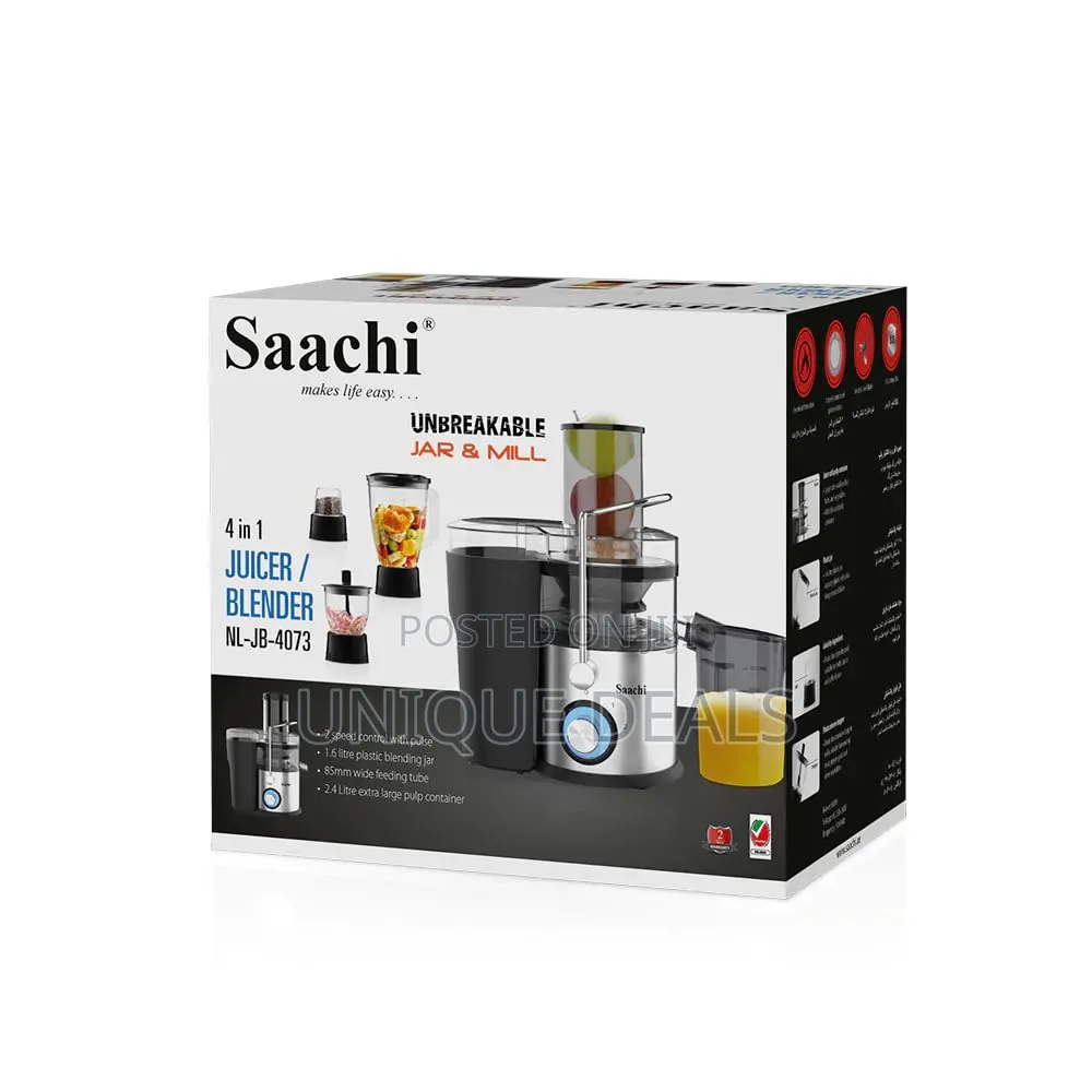 Saachi 4-in-1 Juicer Blender, 1.6l, 800w Powerful Motor