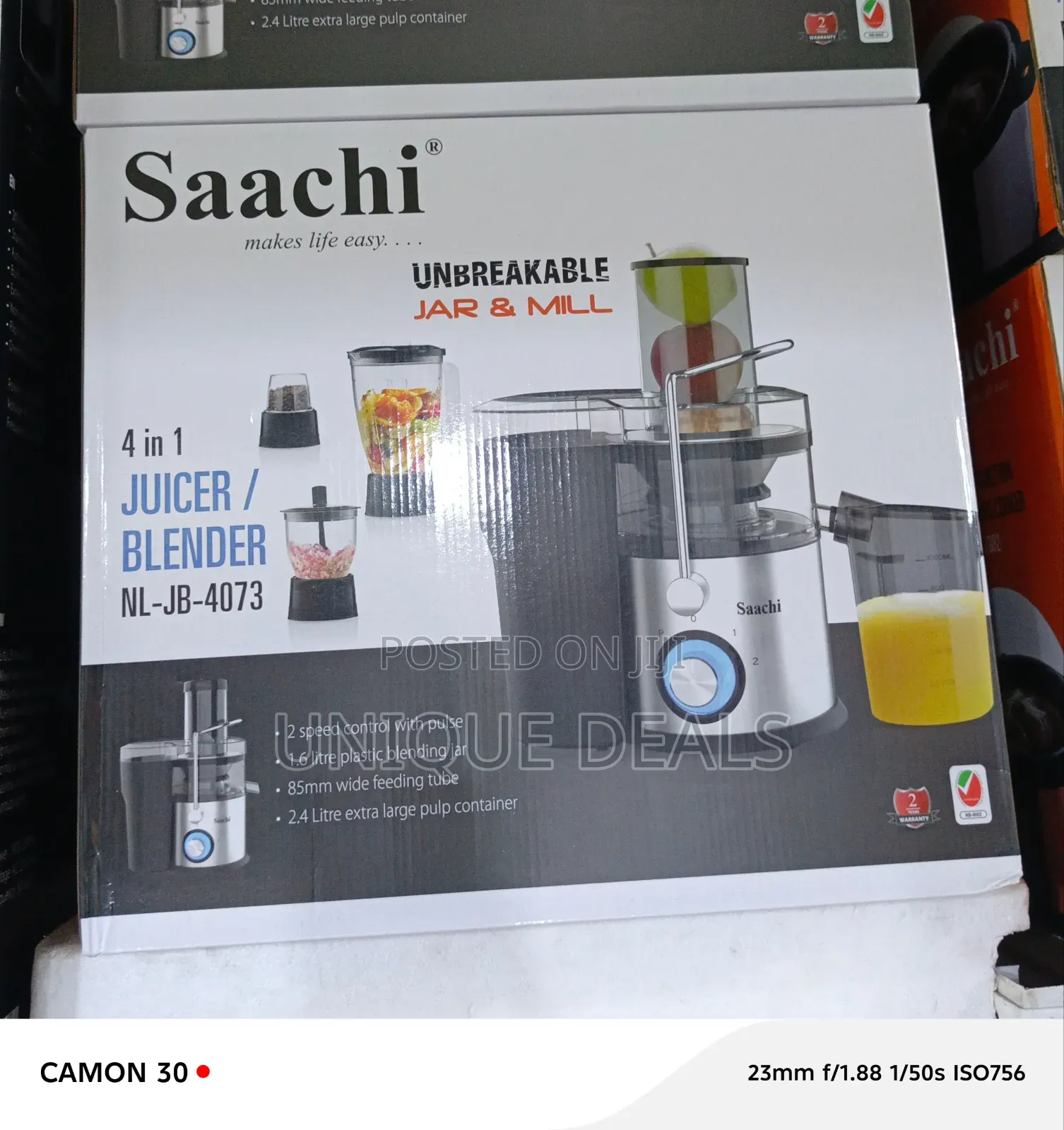 Saachi 4-in-1 Juicer Blender, 1.6l, 800w Powerful Motor