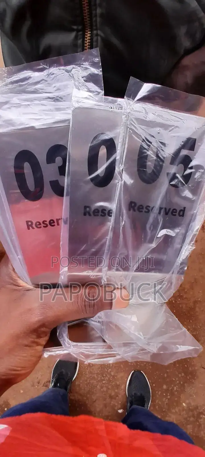 "Reserved" Restaurant Stainless Steel Table Numbers