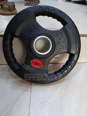 7.5kg Rubber-Coated Cast Iron Weight Plate.