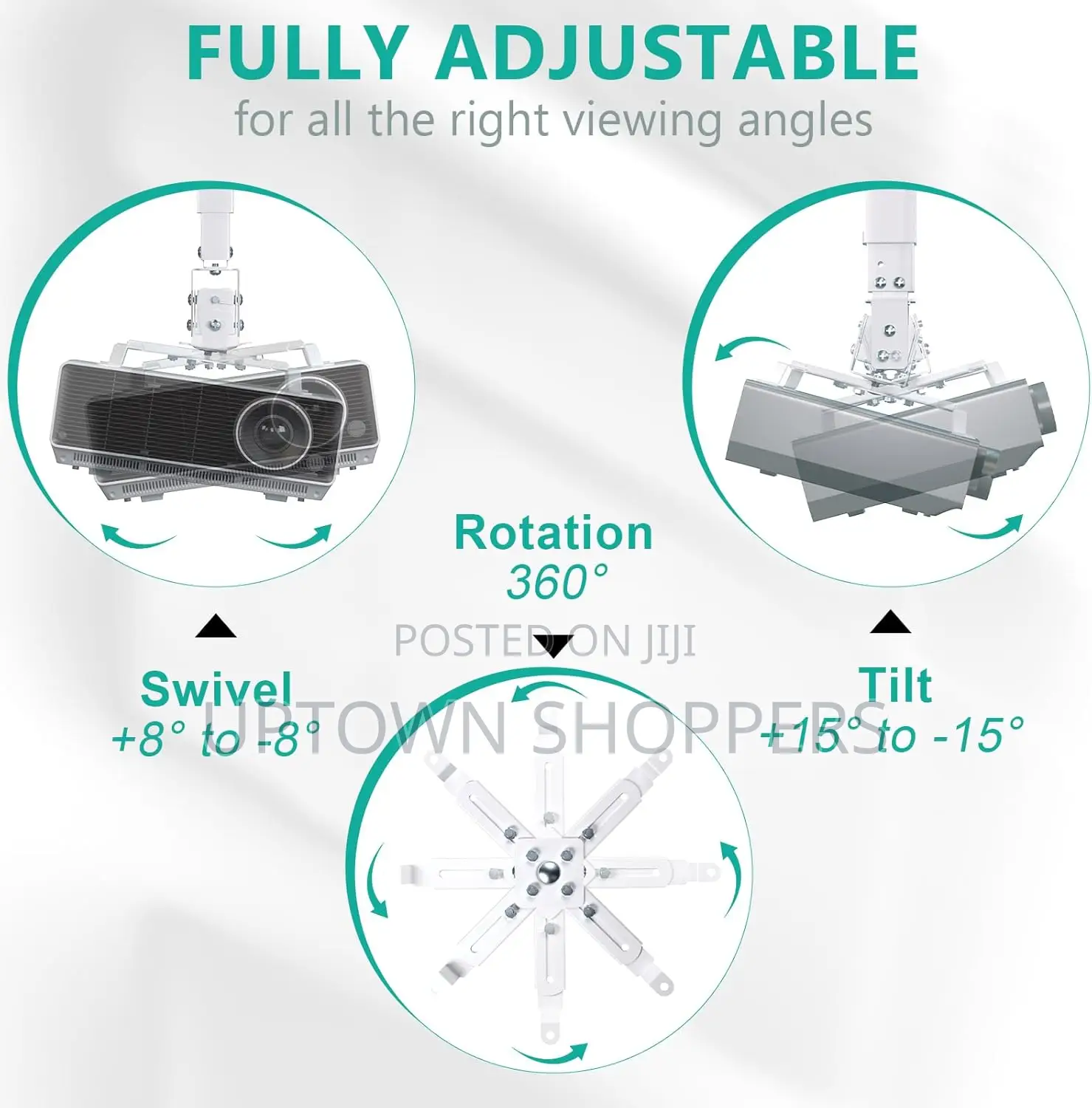 Projector Mount Ceiling/Wall - Universal 3-in-1 Bracket
