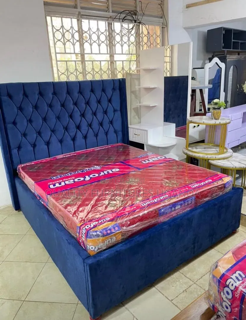 Navy Blue 5 by 6 Fabric Bed