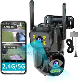 Dual Lens Wifi Security Camera Outdoor, 2.4g/5g PTZ Outdoo