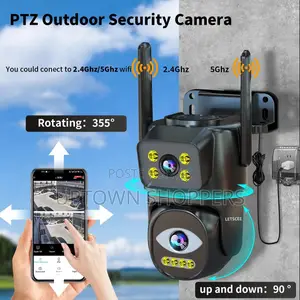 Dual Lens Wifi Security Camera Outdoor, 2.4g/5g PTZ Outdoo