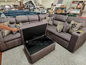 L Shape Sofa Set With Cupholder