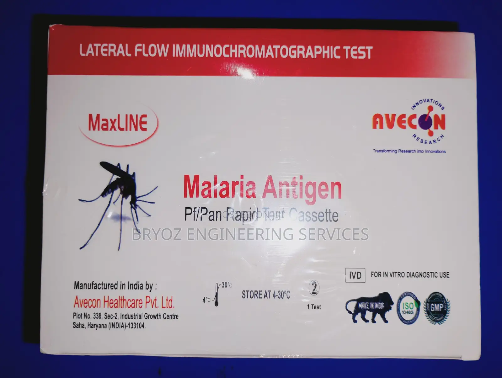 Maxline Malaria Antigen Pf/Pan Rapid Test Cassette (Pack of 25)