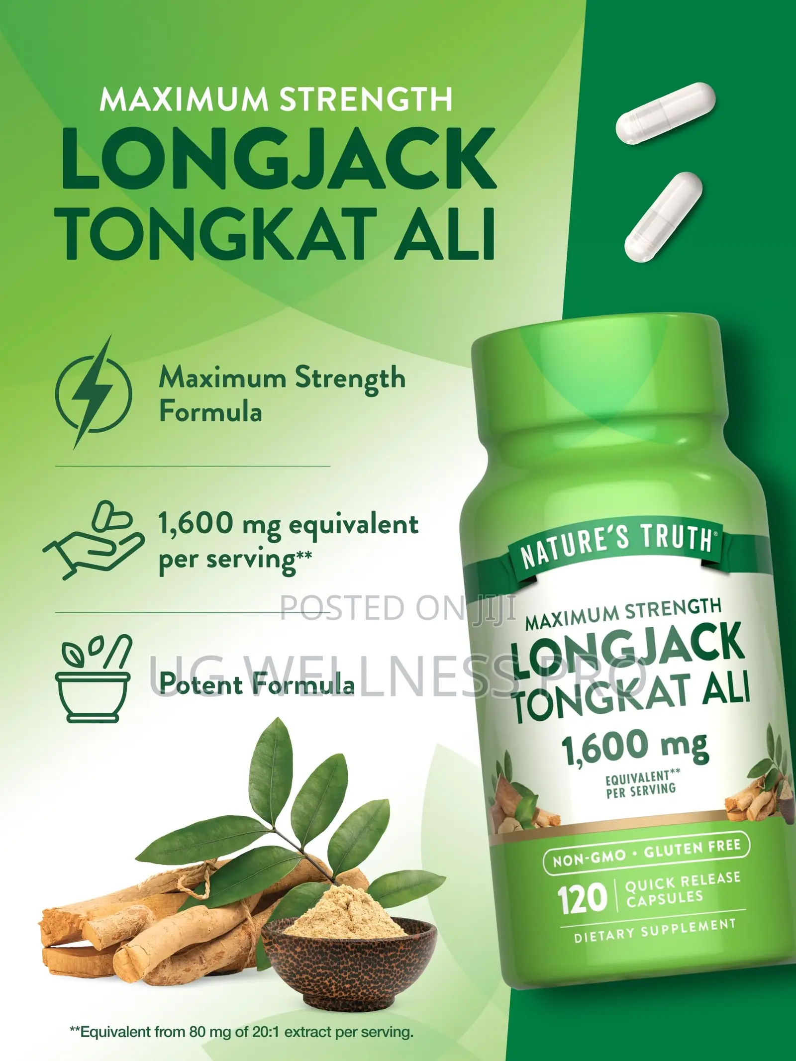 Nature's Truth Tongkat Ali Is a Maximum-Strength 120 Capsules