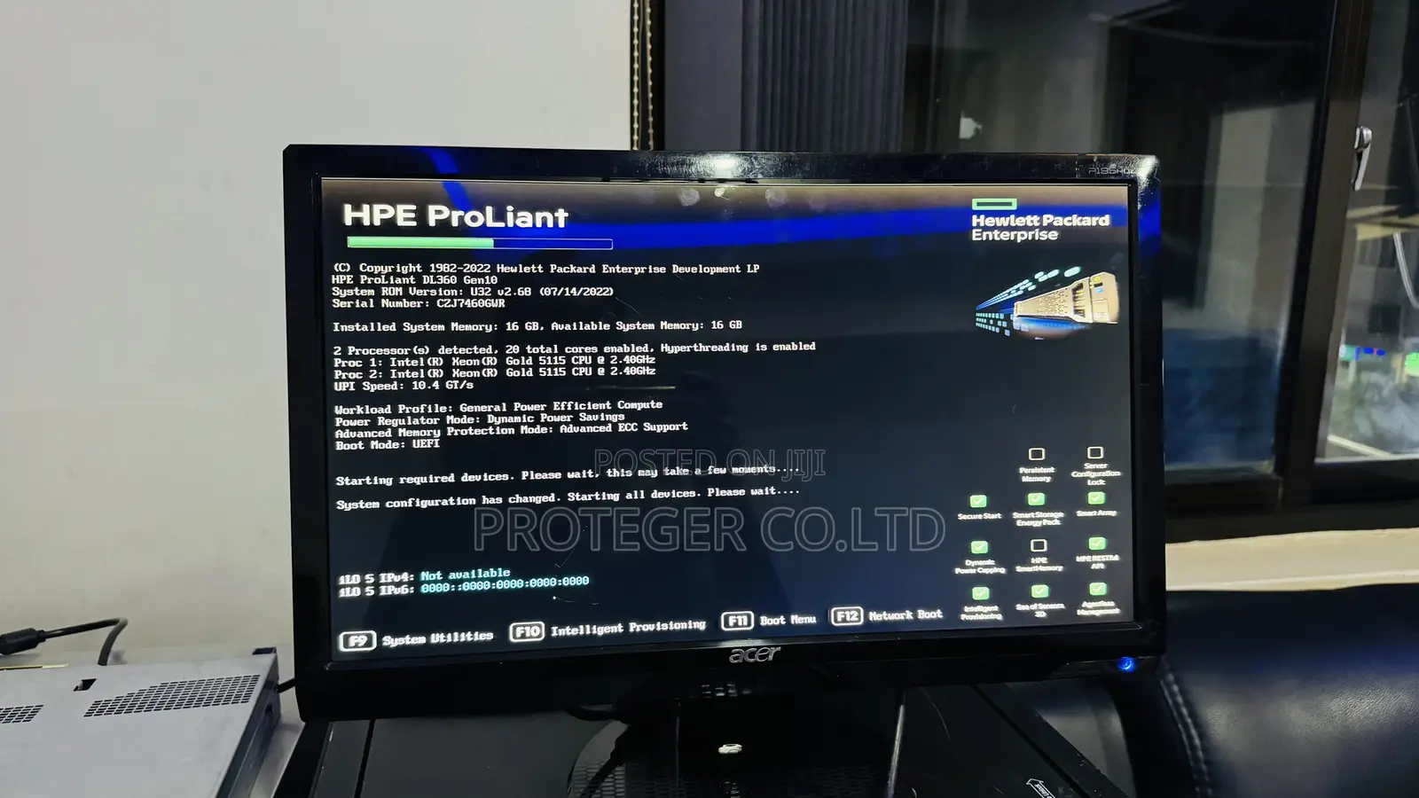 Server HP ProLiant DL360 Gen10 16GB Intel Xeon HDD 640GB