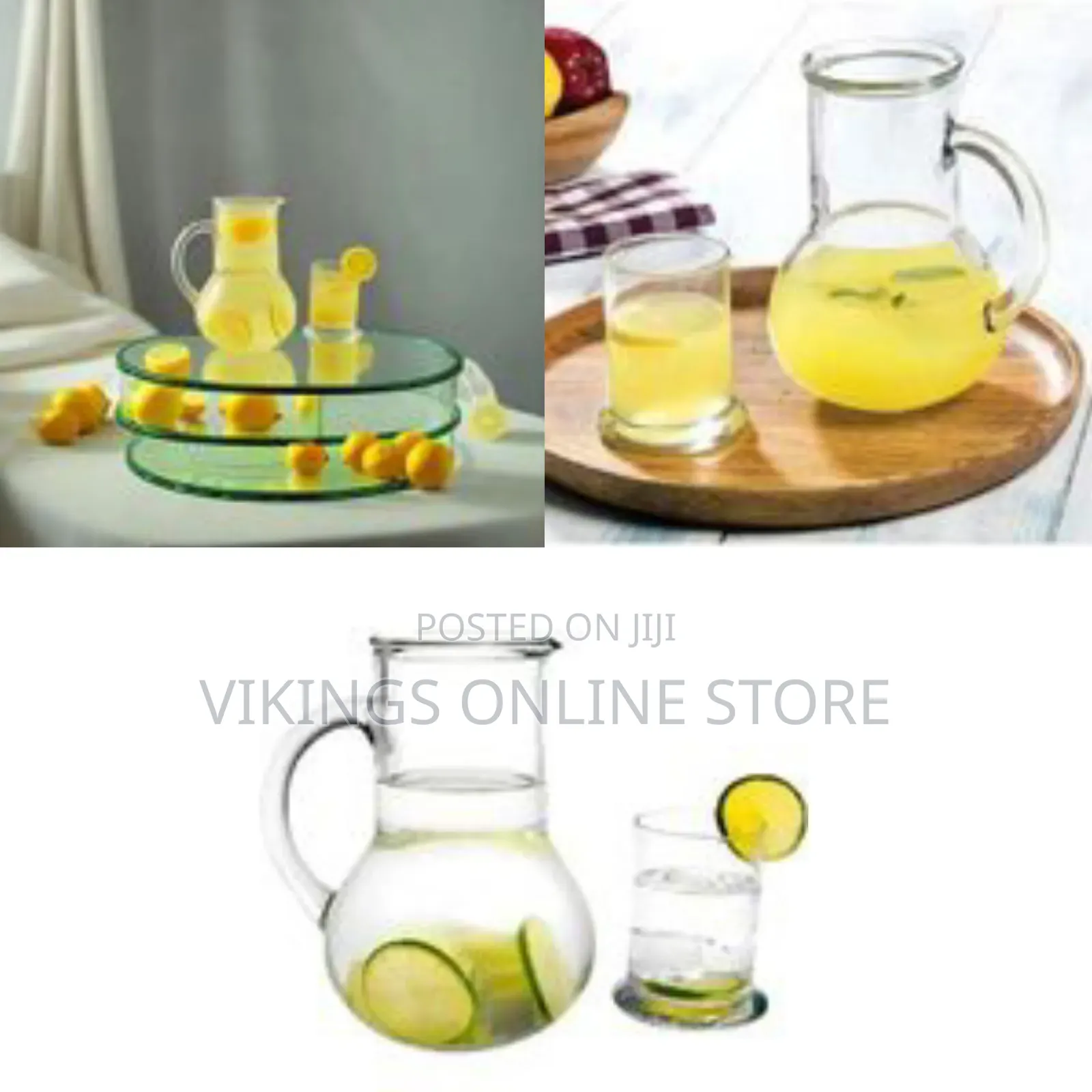 Pasabache Elegant Glass Pitcher and Glass Set