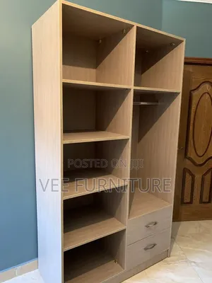 Wardrobe With Hanging Rail Shelves
