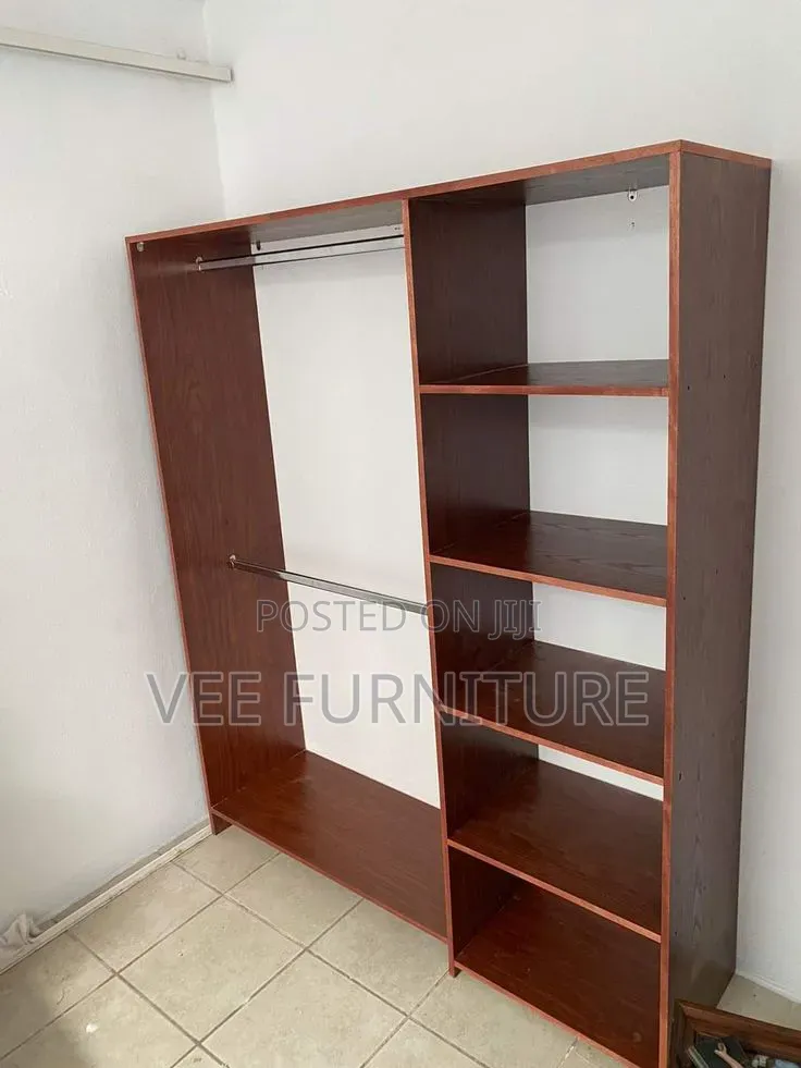 Wardrobe With Hanging Rail Shelves