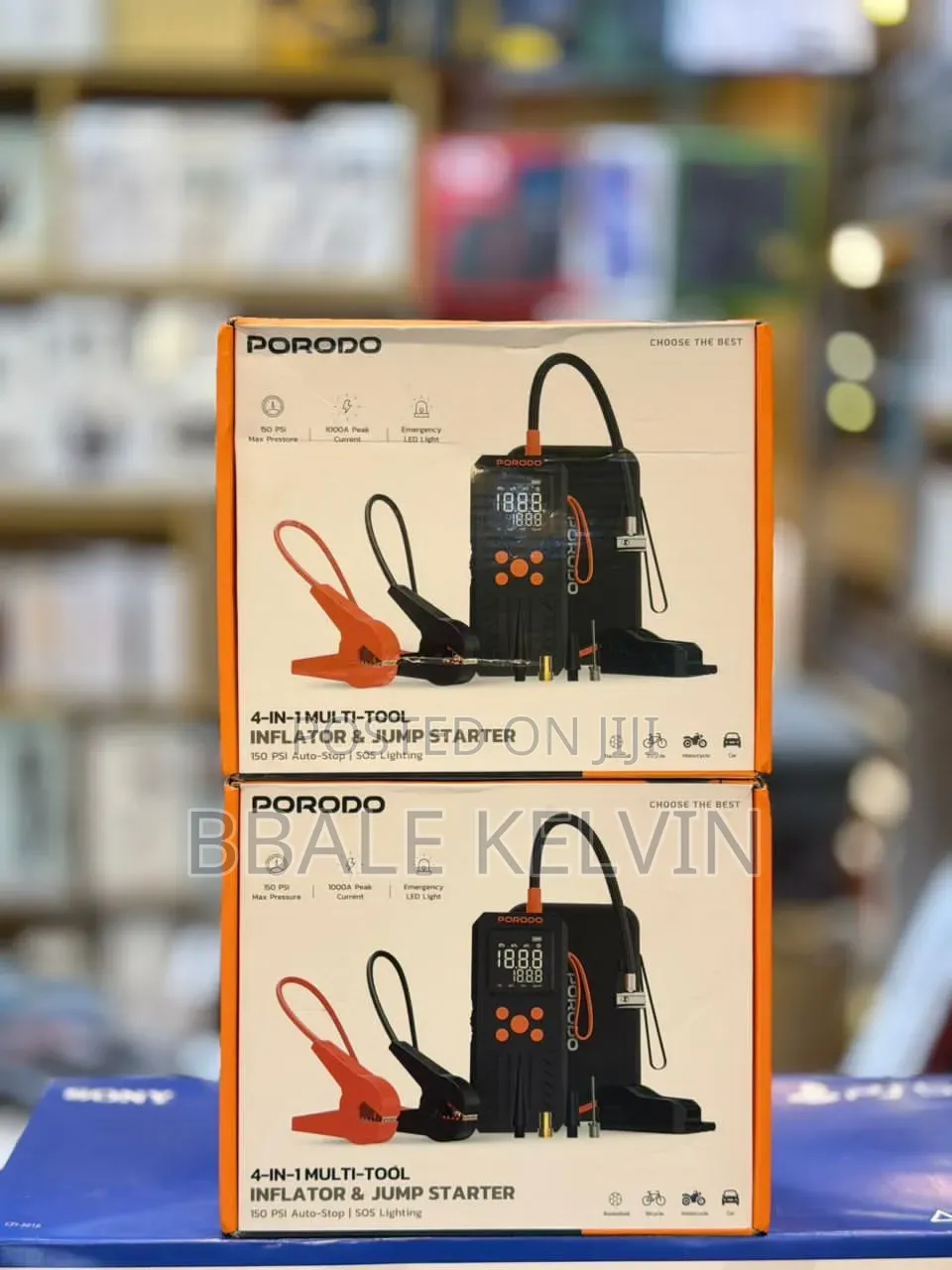 Porodo 4in1 Multi Tool Inflator Jump Starter With 150psi, 15200mah