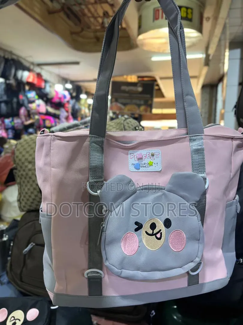 Korean-Style Kawaii Animal Canvas Tote Bag