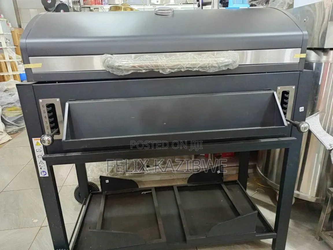 Adjustable Foldable Square Charcoal BBQ Smoker Grill Barbecue.