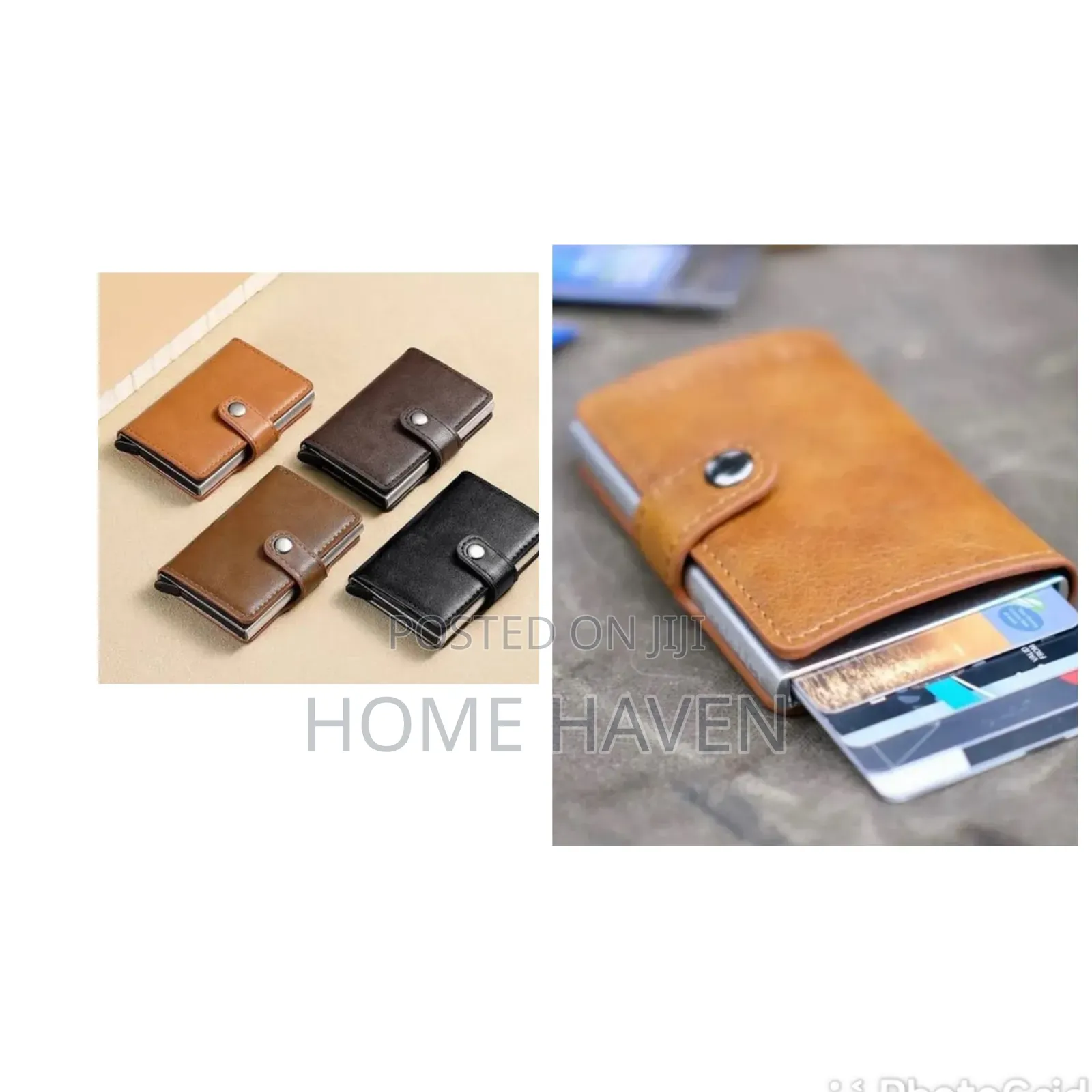 Vintage-Style Leather Pop-Up Card Holder