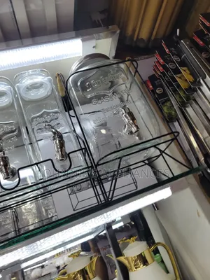 Tripple Glass Juice Dispenser With Stand 8l Each
