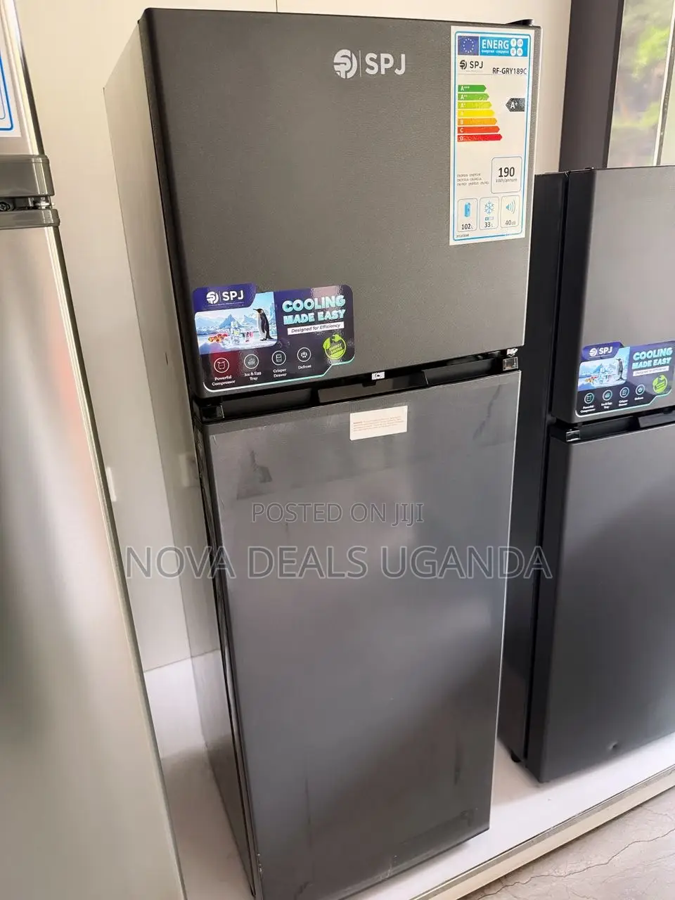 SPJ 189litres Double Door Refridgerator Top Freezer Fridge (Rf-Gry189c