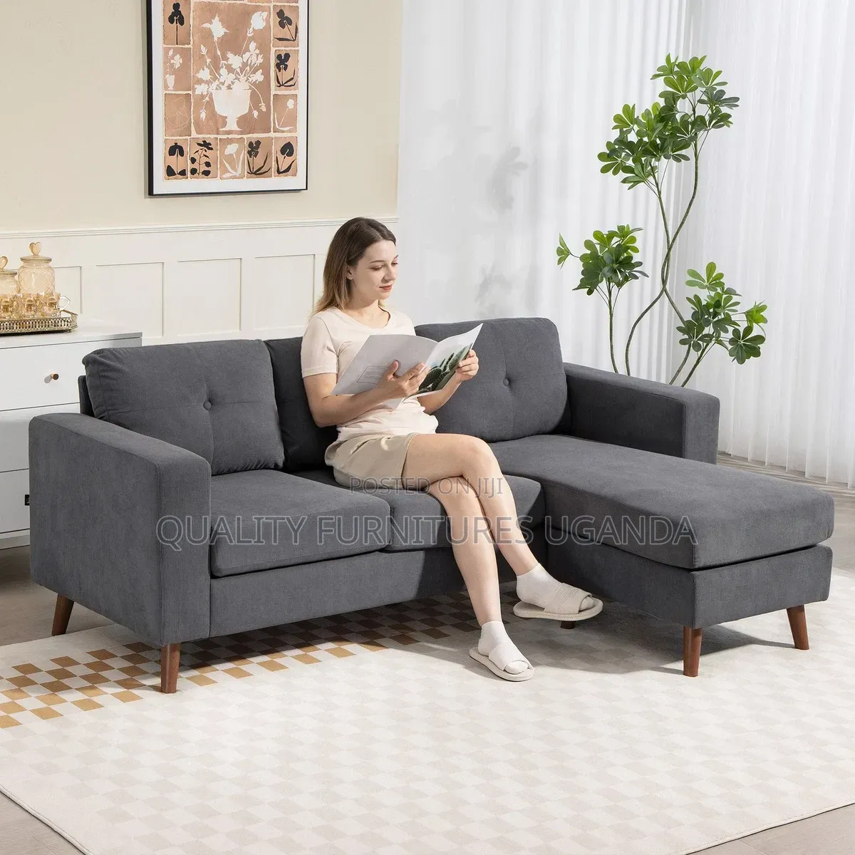 Sectional L Sofa Set