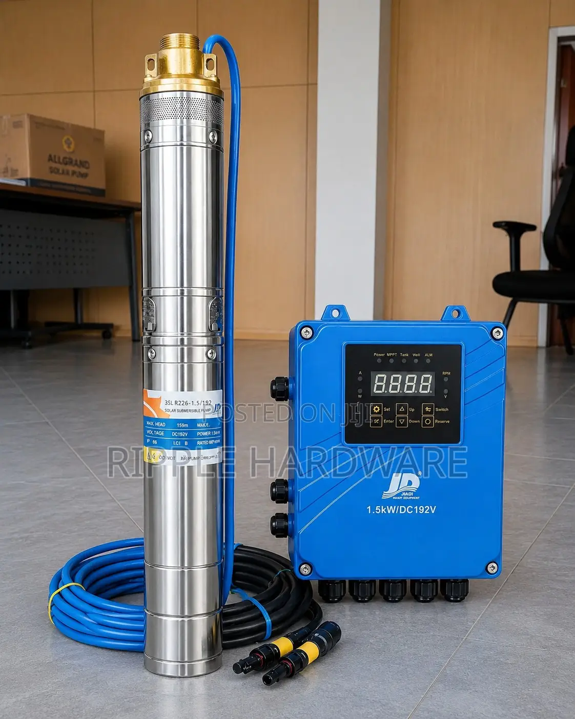 2hp Solar Borehole Pump 150m Head Dc192v Deep Well Water Pump