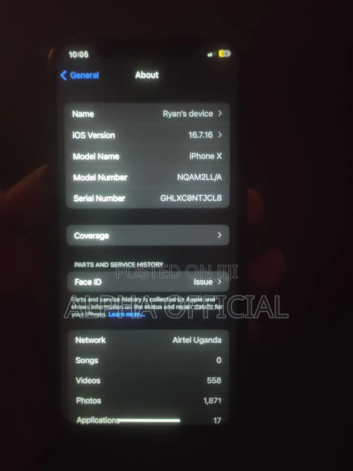 Apple iPhone X 256 GB Black
