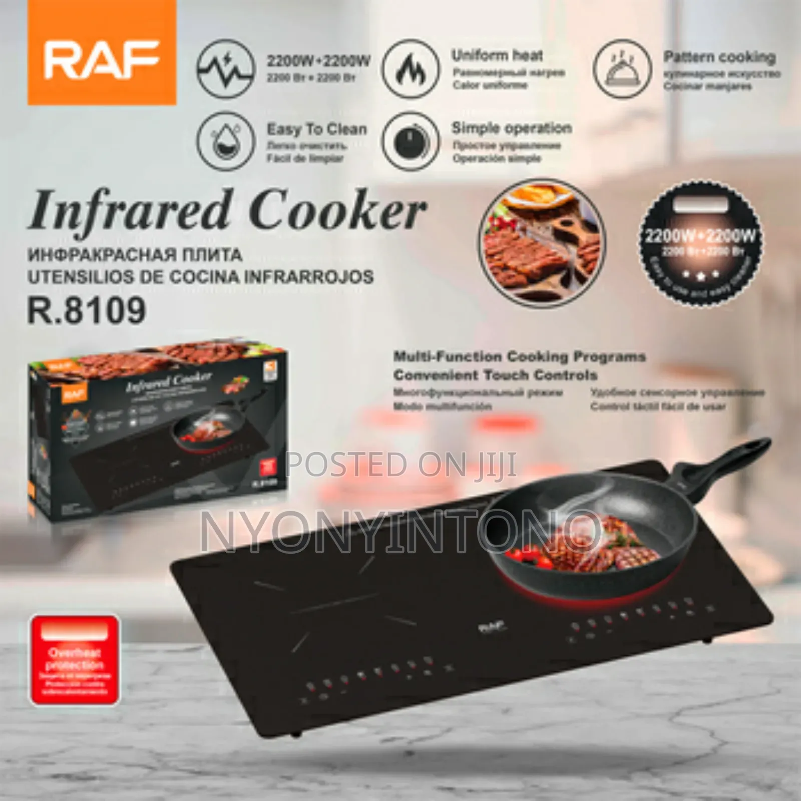 Raf 2 Burner Infrared Cooker With Patter Cooking