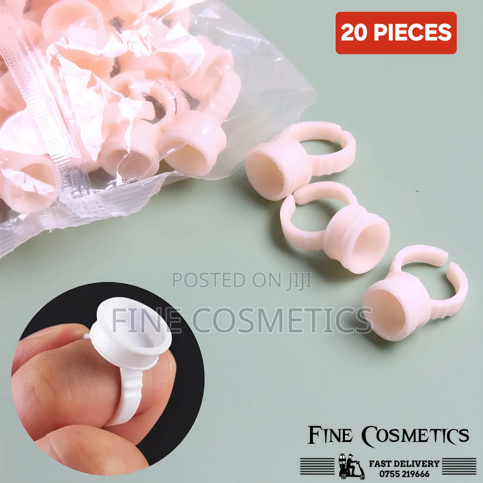 20pcs Tattoo Ink Ring Cups Inkpot Holder Makeup Glue Pigment Container
