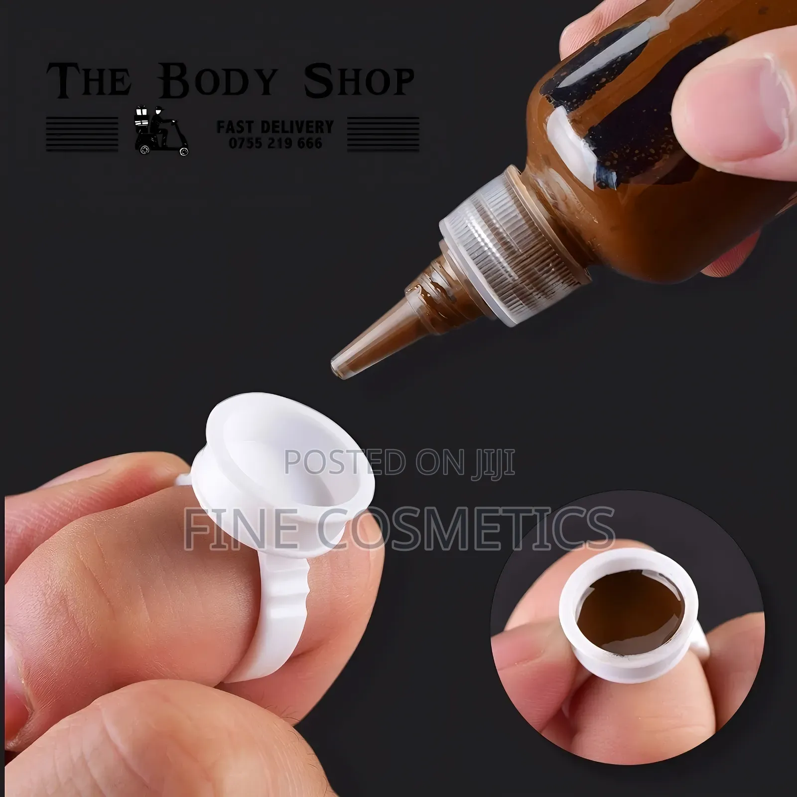 20pcs Tattoo Ink Ring Cups Inkpot Holder Makeup Glue Pigment Container
