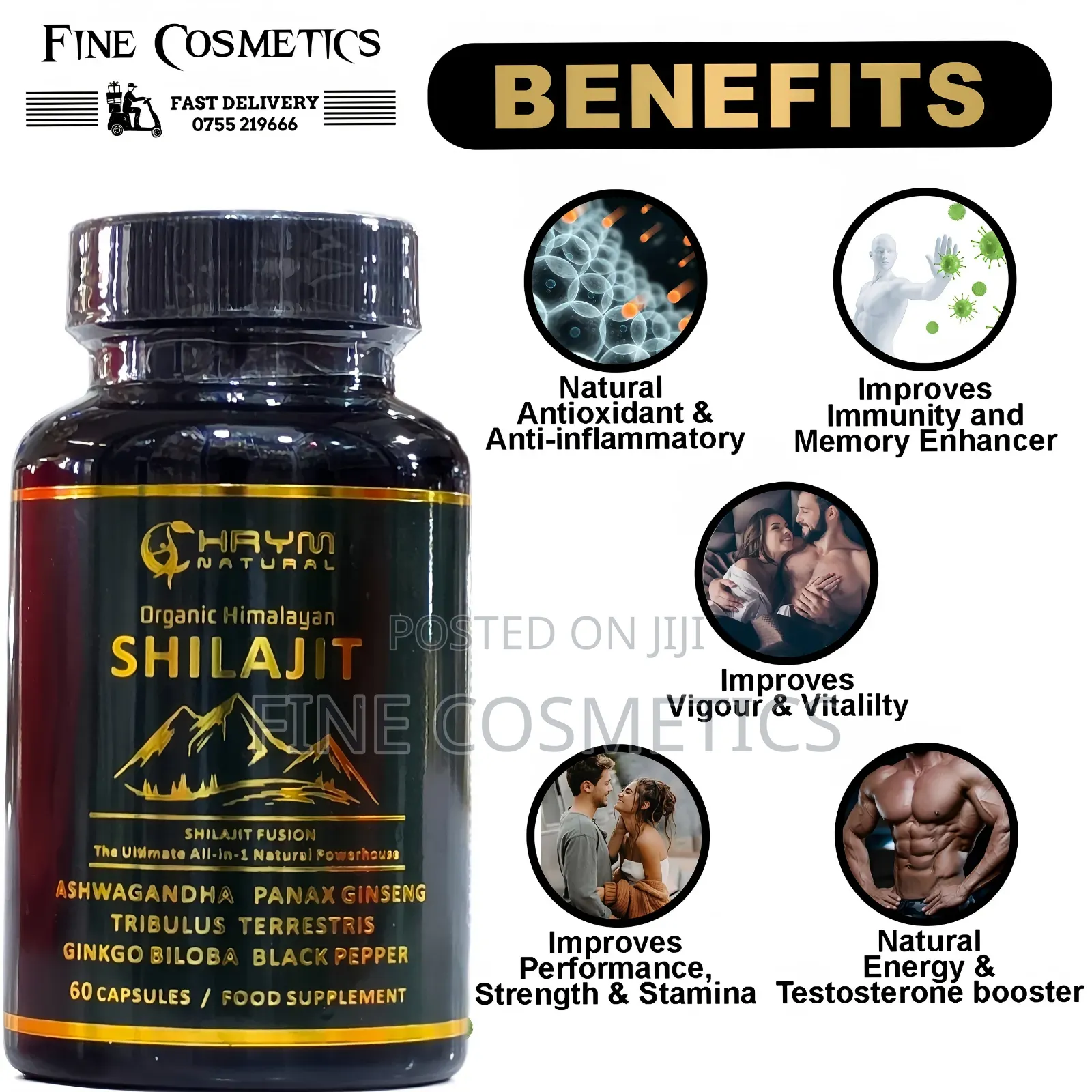 Himalayan Shilajit Capsules, All-in-One Shirajit Natural Power House