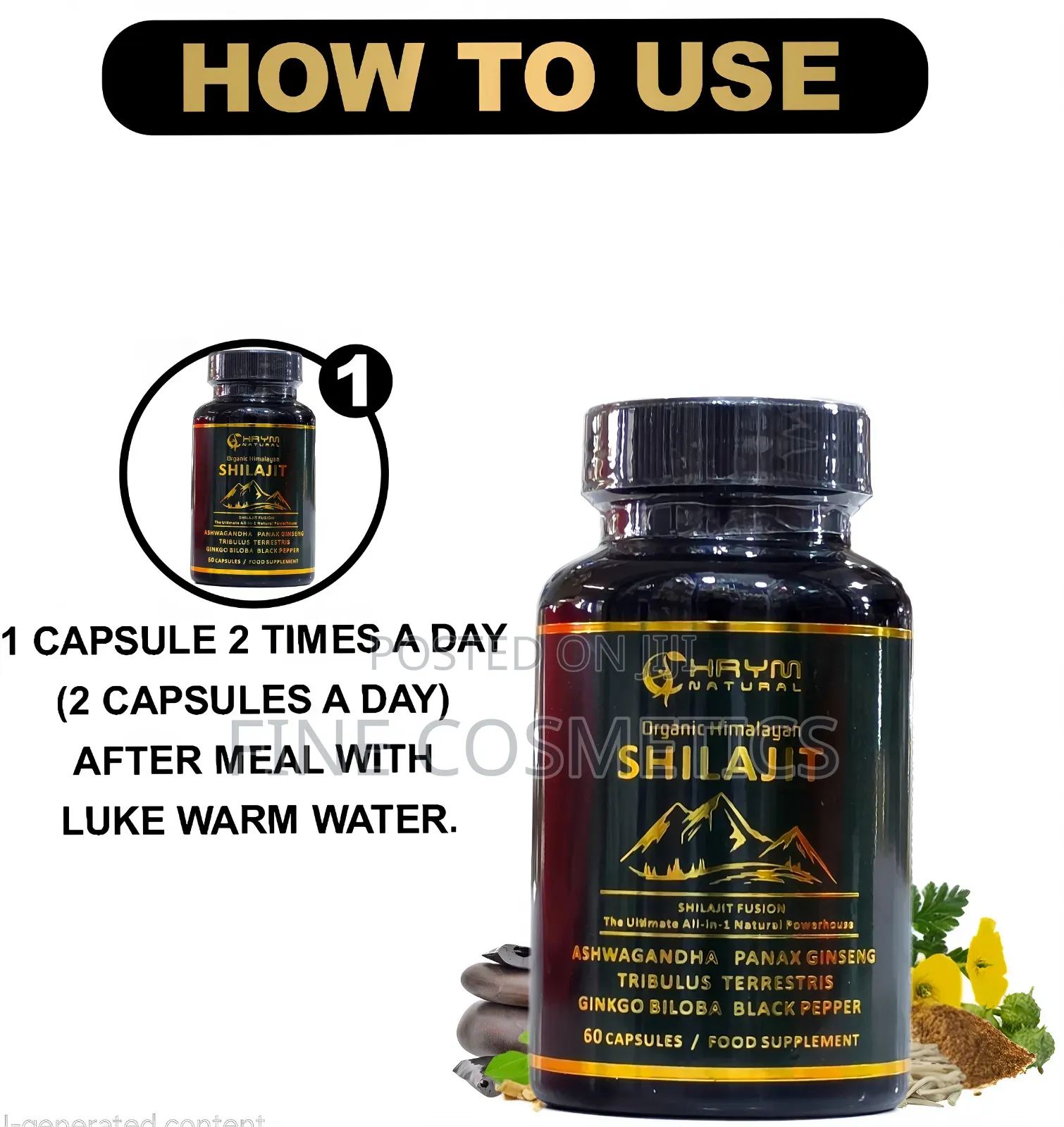 Himalayan Shilajit Capsules, All-in-One Shirajit Natural Power House